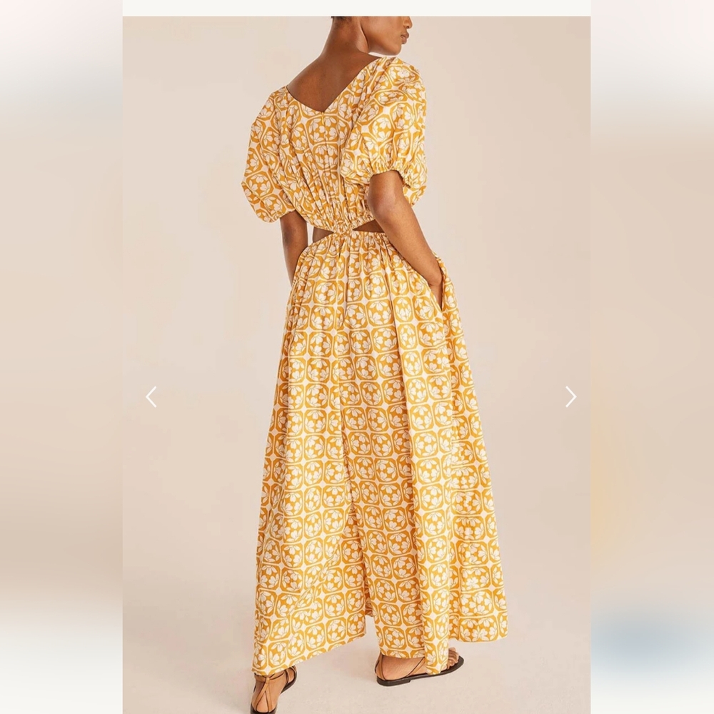 NWT Rebecca Taylor Lattice Fleur Poplin Jumpsuit Size 4 - Picture 4 of 7